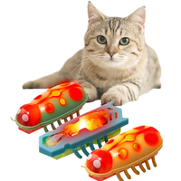 Jouet pour chat en plastique, mini insecte robot drôle et mignon, avec vibration électrique, en forme de cafard, jouet d'animation pour animaux de compagnie