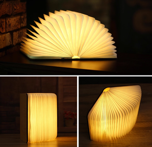 ไฟอ่านหนังสือ LED พับได้ รูปทรงหนังสือ ทำจากไม้ ชาร์จผ่าน USB ปรับความสว่างได้ เหมาะสำหรับเด็ก ดีไซน์ทันสมัย ของขวัญตกแต่งห้องนอน ผลิตจากโรงงาน - Product Image 5