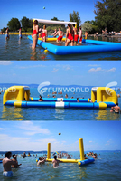 Piscine gonflable extérieure de volley-ball Terrain gonflable de volley-ball de plage Jeu de sport Terrain de volley-ball gonflable