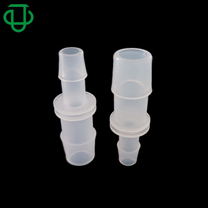 <b>PP</b> Plastic Push To Connect Straight Through Two Way Connector Silver Matte Barbed Male Gas Liquid Universal C102 116 - Product Image 2