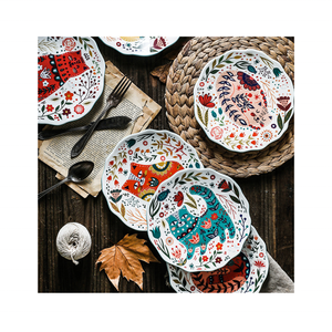 จานอาหารแมวเคลือบเงาสำหรับเด็ก,จานนิรภัยน่ารักทำมือ - Product Image 1