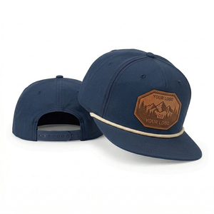 Gorra de 5 Paneles de Alto Rendimiento con Logotipo Personalizado Premium y Parche de Cuero Grabado para Golf y Actividades al Aire Libre SHINY - Product Image 1