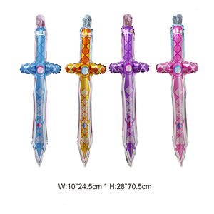 Globo de Helio Individual <span class=keywords><strong>con</strong></span> Forma de <span class=keywords><strong>Espada</strong></span> y Cuchillo de Dibujos Animados, Colorido, de la Fábrica BLN, para Fiestas de Cumpleaños - Product Image 4