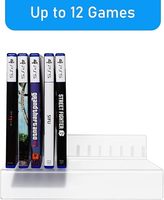 Support organisateur de stockage de jeux vidéo en acrylique moderne PS5 PS4 présentoir de stockage de jeux en matière plastique pour 12 jeux en carton