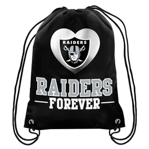 High Quality custom Oakland Raiders Forever Drawstring Makeup Backpack Bag Sport Gym Backpack