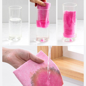 25*25cm chiffon jetable noix de coco serviette de cuisine rouleau ménage vaisselle chiffon de nettoyage absorbant et dégraissant tampon à récurer - Product Image 3