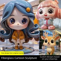 Estatua de Personaje de Dibujos Animados de Conejita de Gran Tamaño, Personalizada, Impermeable, de FRP, Pintada a Mano, Escultura de Fibra de Vidrio, Decoración Moderna para