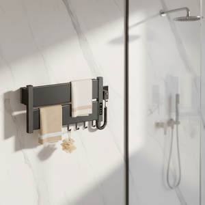 Radiateurs de salle de bain électriques, chauffe-serviettes, séchoir mural intelligent, rail de bain thermostatique, porte-serviettes en alliage d'aluminium - Product Image 1