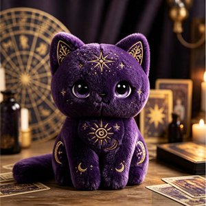 Funboxes Figurines de chat en peluche mignonnes et moelleuses à personnaliser, Boîte mystère DIY, Cadeaux d'anniversaire, Thème Mythologie et Tarot - Product Image 1