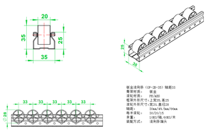 Commercio all'ingrosso GF-2A-35 cremagliera rullo pista di montaggio linea di produzione di tubi magri banco da lavoro trasportatori rulli produttori - Product Image 3