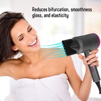 Pengering Rambut Listrik Lipat Baru 2023 Motor AC 2000W Kecepatan Tinggi Tanpa Suara Diffuser 5 Nozzle 2-Kecepatan/3-Suhu Rumah Tangga