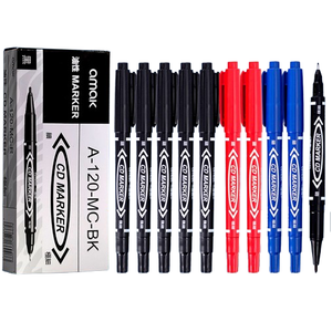 Lot de marqueurs double-pointe à base d'huile pour dessin d'enfants, haute qualité, vente chaude en gros direct usine - Product Image 1