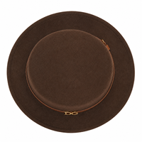 Chapeau Fedora de Haute Qualité en Feutre de Laine avec Logo Métallique Personnalisé, Bord Large et Accessoires Ceinture, Unisexe, pour Fêtes et Occasions Formelles, Vente en Gros Direct Usine