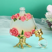 Botol Parfum Logam Pohon Bunga Mawar Paten Arab Dubai 15Ml 18Ml Minyak Esensial Isi Ulang Botol Attar Wadah #15310
