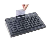 Teclado POS programable KB78MS/D OPOS/JPOS al por mayor con llave y lector de tarjetas magnéticas para sistemas POS