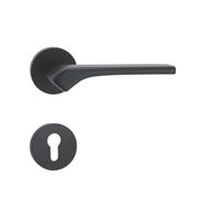 Vente chaude Luxe Gris Villa Laiton Serrures De Porte Et Poignées Poignée De Porte En Bois Mortaise Levier Serrure Confidentialité Poignée De Porte Ensemble
