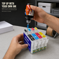 Kartrid Tinta Isi Ulang RCE603 untuk Epson 603 CMYK Chip Reset Otomatis XP-4100 XP-2100 XP-3150 XP-3155 WF-2810 WF-2820 WF-2870