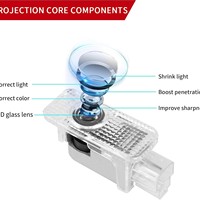Kit de Luces de Proyección LED HD para Puerta de Coche, con Logotipo, para Modelos A3, A4, A5, A6, B8, B9, C7, Q5, Q7, R8, Tt