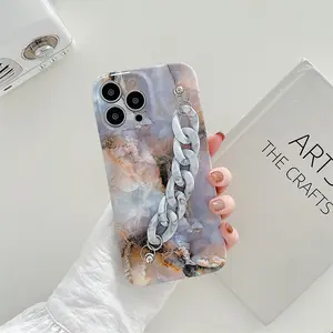 Lovebay-coque de téléphone de luxe avec chaîne de marbre, étui en tpu souple pour iphone xs 11 12 13