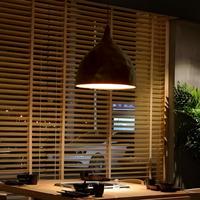 Lustre suspendu LED en aluminium style Zen Wabi-Sabi pour salon de thé, gîte, bar, couloir, restaurant de fondue