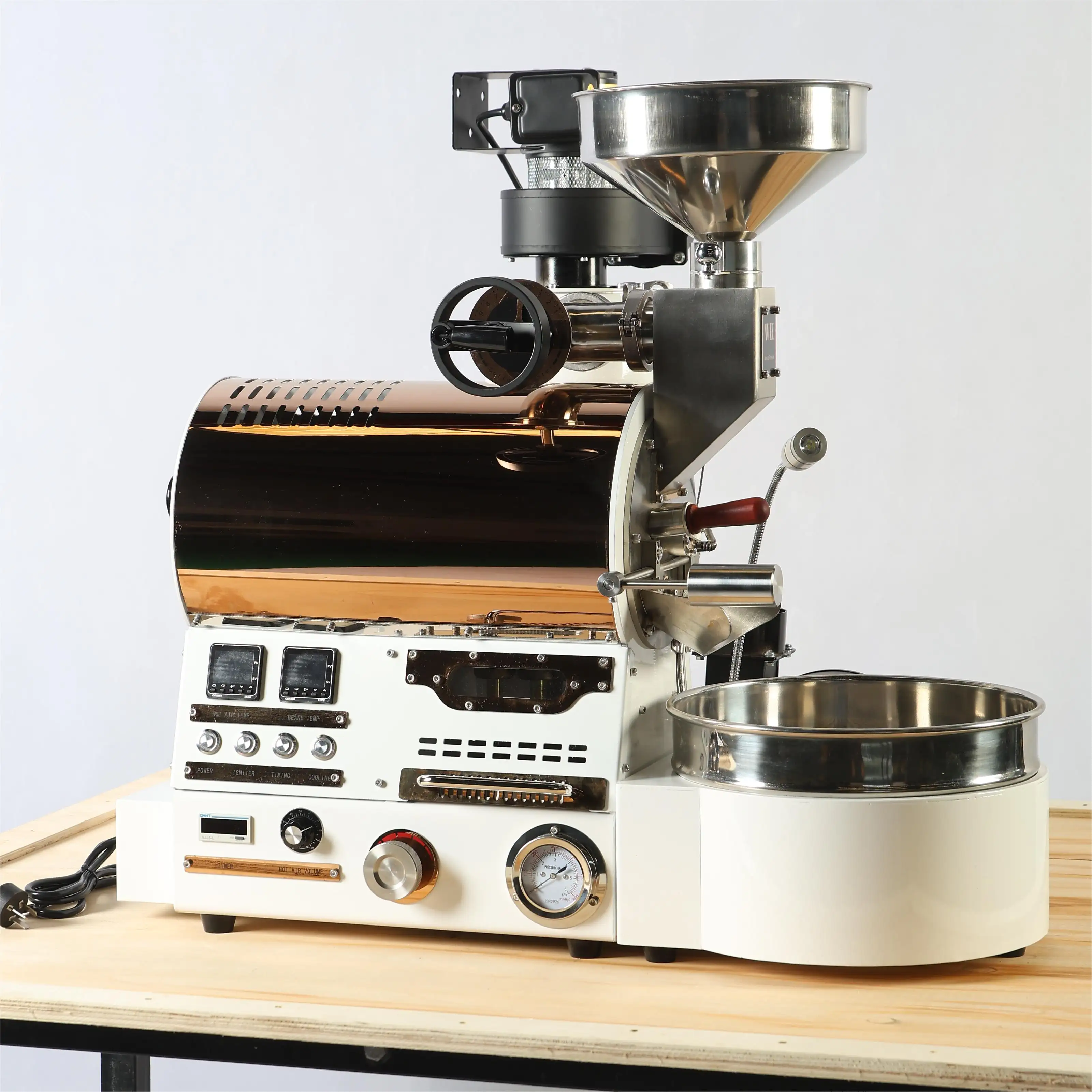 ווינטופ 600 גרם גז ידני מדגם ביתי מיני פולי קפה מכונות צלייה תוף לצלייה ביתית