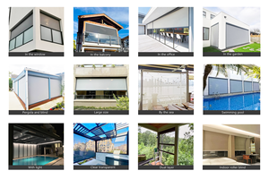 Écran de patio motorisé Zip Track Screen Outdoor PVC TPU Clear Color Sunshade Zip Screen - Product Image 5