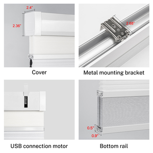 Système de maison intelligente Stores en nid d'abeille sans fil de haut en bas avec panneau solaire photovoltaïque Stores de fenêtre - Product Image 5