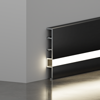 Plinthe décorative en aluminium avec éclairage LED intégré, plinthe murale avec barre lumineuse pour hôtel, bureau, école, supermarché