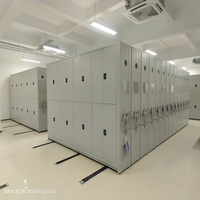 Système de compactage d'archives compact en acier, modulaire, mobile, manuel, à volant, peu encombrant, pour écoles
