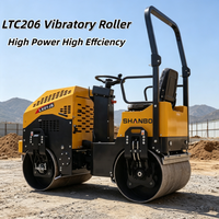 Nouvelle Arrivée Compacteur Routier à Double Tambour Haute Efficacité 1 Tonne, Coque de Tambour Résistante à l'Usure, à Vibrations