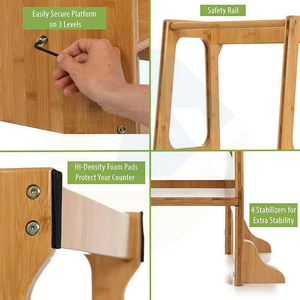 Tour d'apprentissage en bois pour tout-petits, tabouret d'appoint Montessori pour enfants, chaise d'escalade, repose-pieds pour bébé - Product Image 4