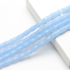 Zhubi 8X12MM perles <span class=keywords><strong>de</strong></span> verre en forme <span class=keywords><strong>de</strong></span> bambou Jade couleurs perles d'os <span class=keywords><strong>de</strong></span> cristal pour la fabrication <span class=keywords><strong>de</strong></span> bijoux bricolage breloques faites à la main - Product Image 4