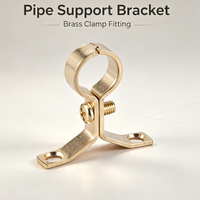 Support de fixation pour tuyau en laiton, support de tuyau à deux oreilles, pince de support de tuyau réglable à visser pour raccord de plomberie