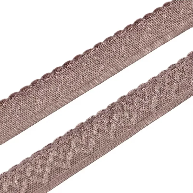 Banda elástica de lujo personalizada con borde dentado Crochet Jacquard malla Lisa encaje decorativo accesorios de ropa de encaje