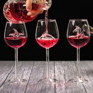 Phong Cách Biển Thiết Kế Tay Sơn Emboss Mô Hình Thủy Tinh Stemware Cốc Trang Trí Rượu Vang Thủy Tinh Đồ Uống Cốc Thủy Tinh - Product Image 6