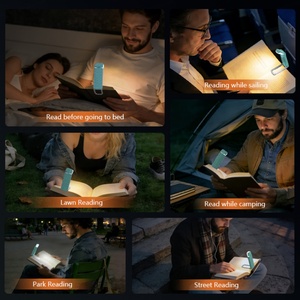 Augenschutz Helligkeit Verstellbare LED-Clip Auf Tragbarem Lesezeichenlicht Im Bettleser Wiederaufladbares USB-Buchleserlicht - Product Image 5