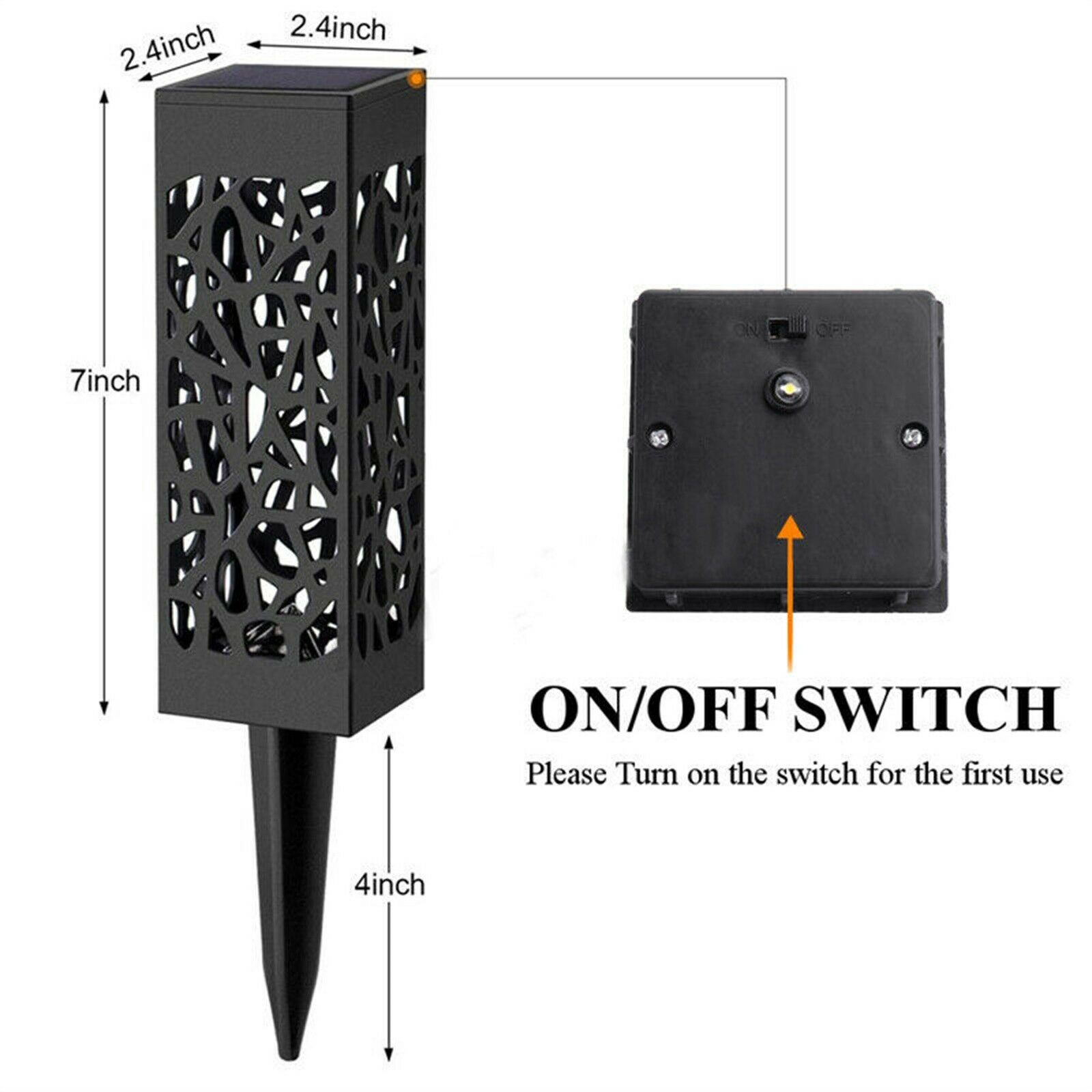 Waterproof Outdoor Landscape  LED Solar Lawn Light Pathway Garden Lamp Decor Hollow Out Modern Style