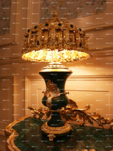 Luxury 24K Gold Plated Brass Malachite Table <strong>Lamp</strong> with Lost Wax Casting <strong>Peacock</strong> Feather <strong>Shade</strong> for Villa Living Room Decor - Product Image 6