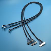 Maßgefertigtes Kupferkern-JAE 30-Pin-LVDS-Kabelbaum PVC-Isoliertes Kabel für Elektronische Anzeigetafeln LCD-Bildschirme Heim und Automobil