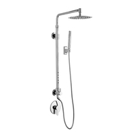 HL-3152 moderne en laiton chromé mur monté ensemble de douche multi fonction douche colonne ensemble dans salle de bains