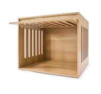 Lit de cage pour chien en bois, table de chevet multifonctionnelle, écologique, tendance, mobilier pour animaux de compagnie, pour salon intérieur, rectangulaire, à clipser