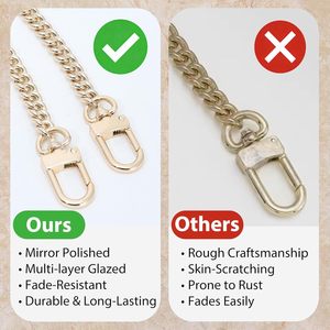 Oaikor Glod Iron <b>Purse</b> Chain Cm Bag Extender Chain For Handbag Shoulder Crossbody Bags DIY Durable Metal Chains Strap Replacemen - Product Image 4