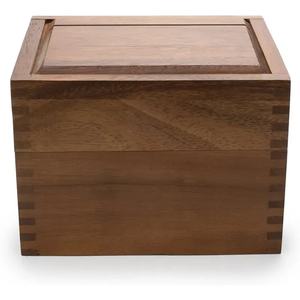 Scatola di ricette in legno di Acacia all'ingrosso 12 divisori quadrato Organizer da cucina <span class=keywords><strong>per</strong></span> la cottura a casa 10kg di capacità <span class=keywords><strong>per</strong></span> Chefs' - Product Image 5