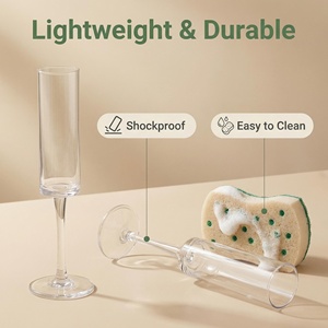 <span class=keywords><strong>Verre</strong></span> à vin en plastique transparent incassable de qualité alimentaire, personnalisable avec logo, pour mariage, fête, hôtel - Product Image 3