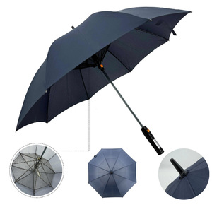 Cooling Regenschirm Modern Luxury Stretch Straight Manual Umbrella Summer Custom Logo Fiberglass Frame Giveaways 190T Pongee