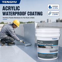 Peinture imperméabilisante acrylique pour toiture, résistante aux UV, élastique, 20 kg, pour tôles métalliques