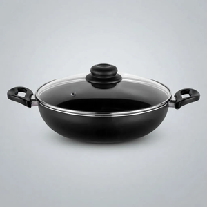 Poêle à frire en aluminium pressé, revêtement antiadhésif, compatible gaz et induction, en promotion - Product Image 1