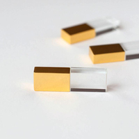 OEM Cle de vidrio blanco de Cristal USB Pen drives USB 2,0 de 3,0 GB 16GB 32GB 64GB 128GB boda Cristal USB flash drive