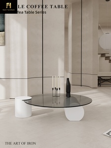 Nordic Ins <span class=keywords><strong>tavolino</strong></span> da <span class=keywords><strong>salotto</strong></span> in <span class=keywords><strong>vetro</strong></span> trasparente minimalista <span class=keywords><strong>tavolino</strong></span> da <span class=keywords><strong>salotto</strong></span> geometrico - Product Image 4