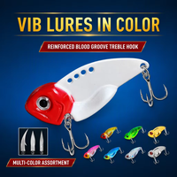 Leurre artificiel en métal imprimé Shore, jig de lancer, vibra leurre pour la pêche en eau douce, en mer, en rivière, 7g/10g/12g/15g, hameçons, brochet